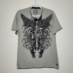 Vintage y2k Modern Culture cyber goth grungecore emo polo size Medium